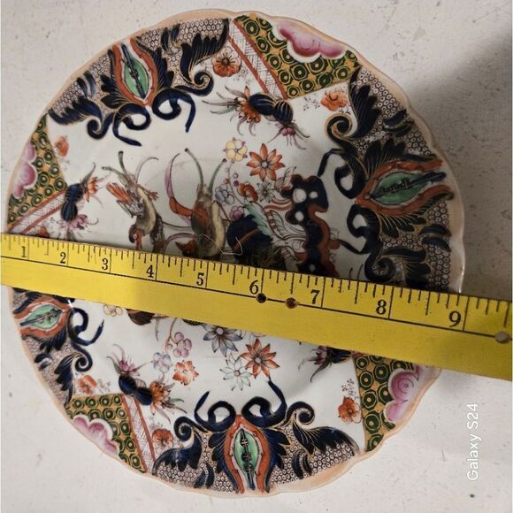 Masons C1850s Floral And Birds Ironstone Plate 9" - Picture 10 of 12